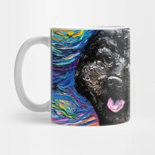 Black Poodle Night 4 Mug